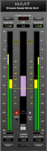 DRMeter MkII - Universal Loudness Measurement Plugin
